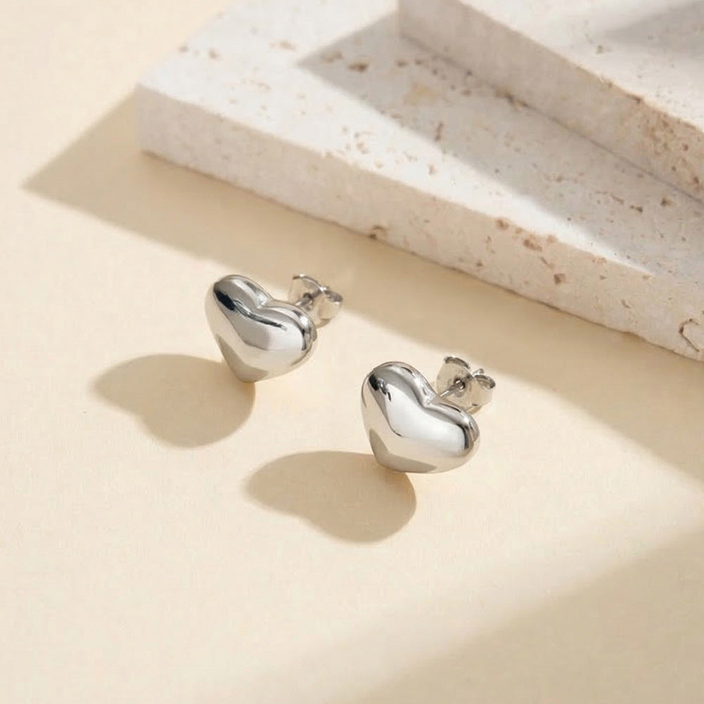 Glow Simple Style Geometric Metal Love Triangle Earrings