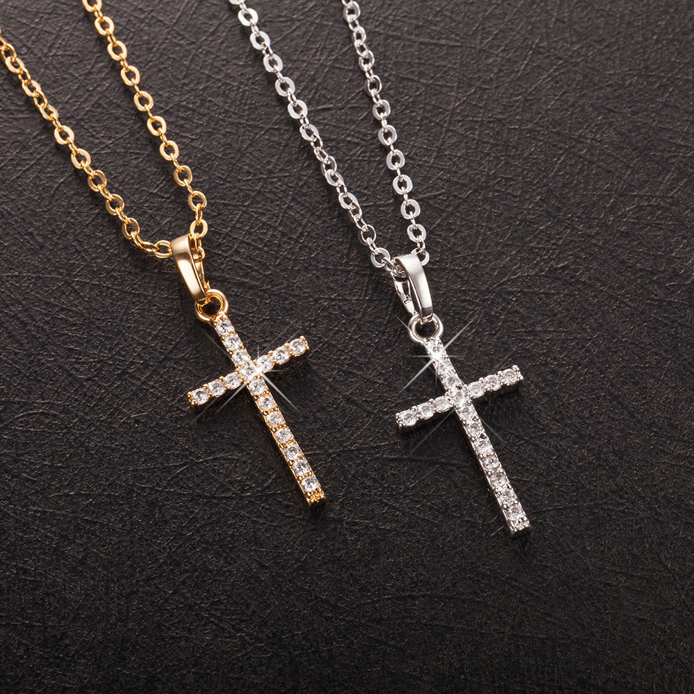 Hop Cross Rhinestone Simple Fashion Personalized Punk Pendants