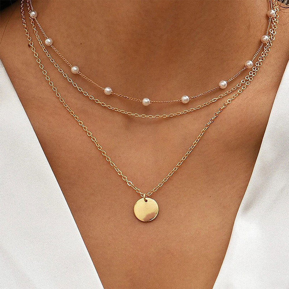 Women's Chain Simple Temperamental Cold Style Round Alloy Necklace