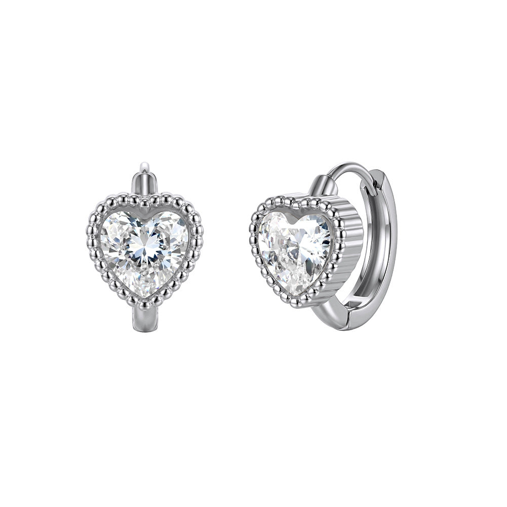 Women's Stainless Steel Diamond Tassel Simple Niche Everyday Joker Twin Collection Earrings