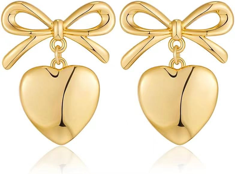 Simple Retro Fashion Environmental Protection Brass Casting Glossy Bow Rings