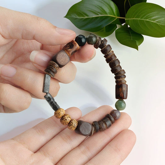 Chinese Beaded Bohemian Natural Stone National Style Bracelets