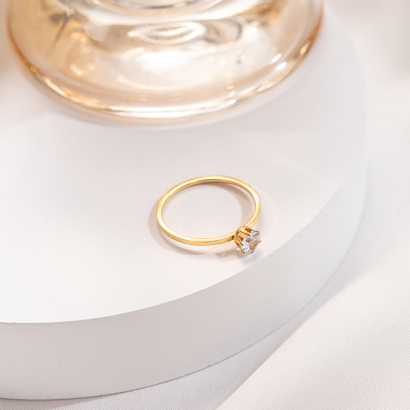 Women's Design Titanium Steel Plated Light Luxury Rings