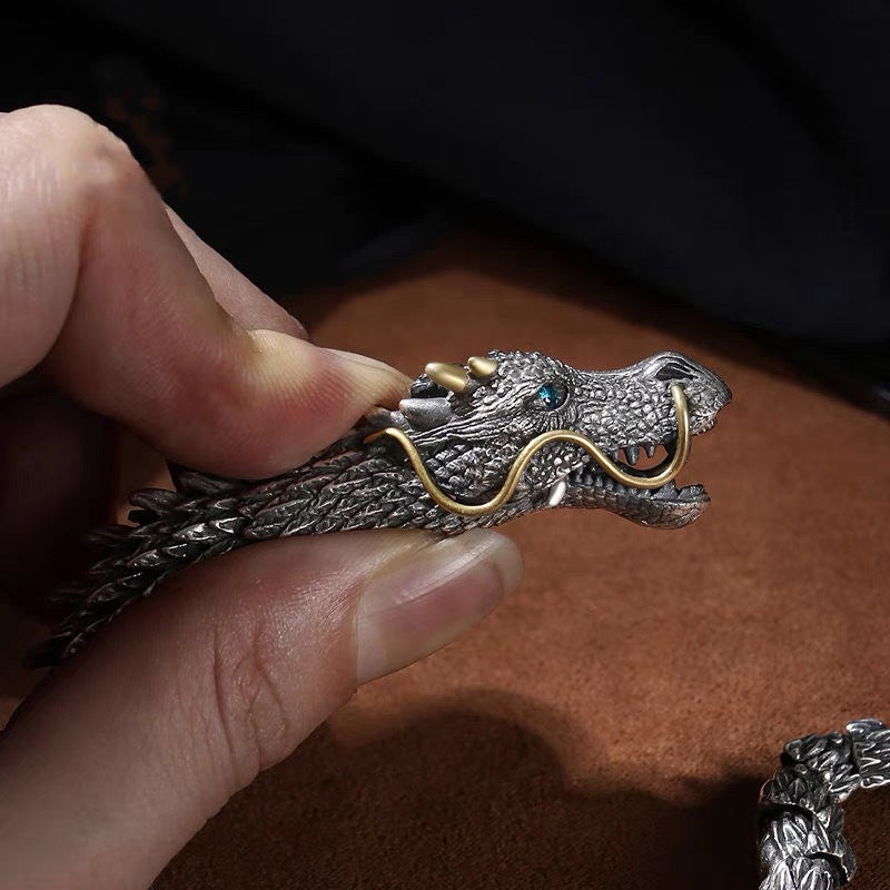 Men's Retro Faucet Power Style Personalized Trendy Collection Grade Birthday Bracelet