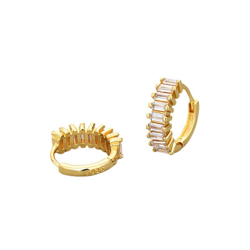 Rectangular Zircon Sweet Bohemian Affordable Luxury Earrings