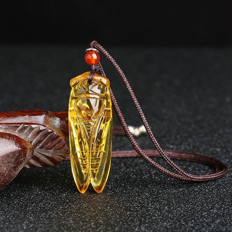 Women's & Men's Cicada Crystal Golden Make Great Coup Sweater Pendants