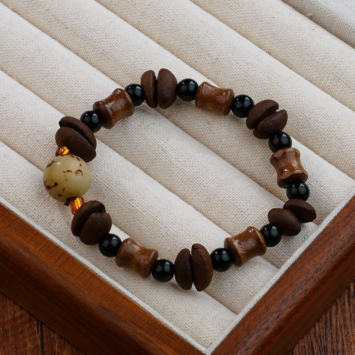 Women's & Men's Real Coffee Bean Refreshing Flavor Beaded Bracelets