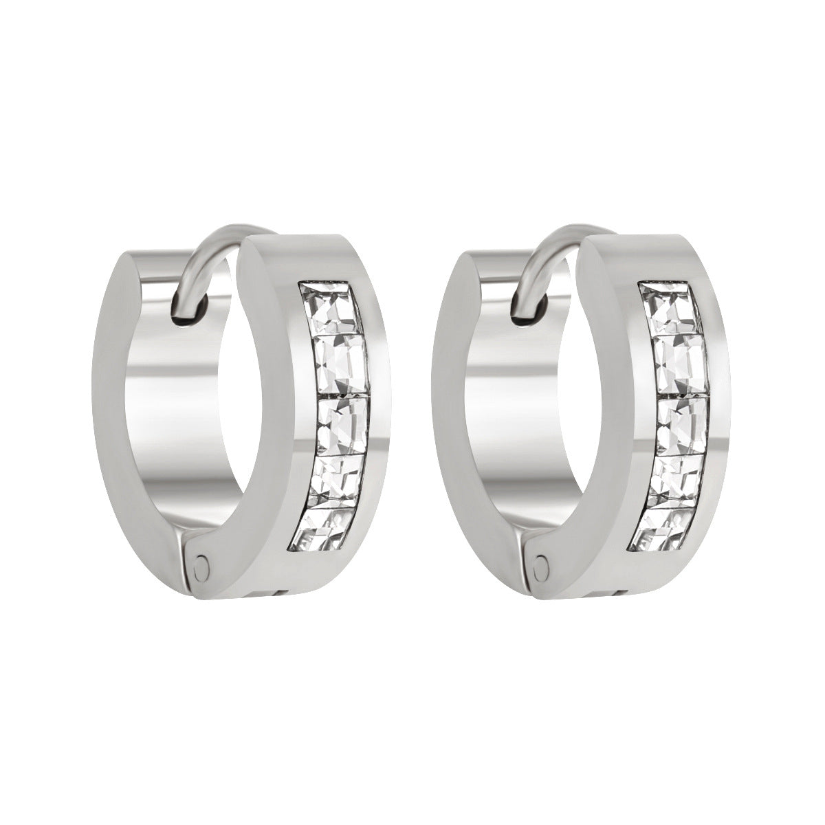 Women's Style Light Luxury Minority Square Diamond Clip Fashion Ear Buckle