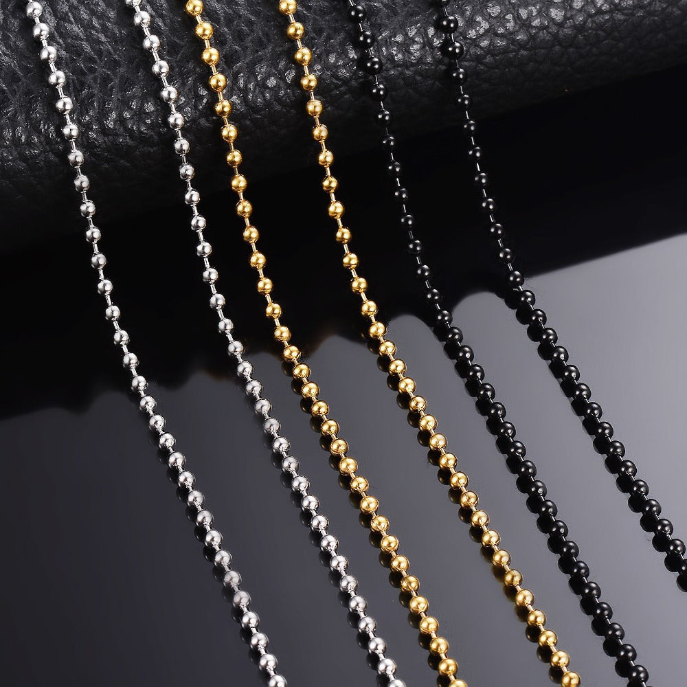 Source Stainless Steel Ball Bead Chain Necklace