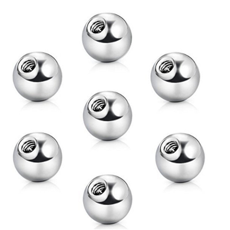 Steel External Thread Ball Fit Labret Tongue Pin Replacement Stud Earrings