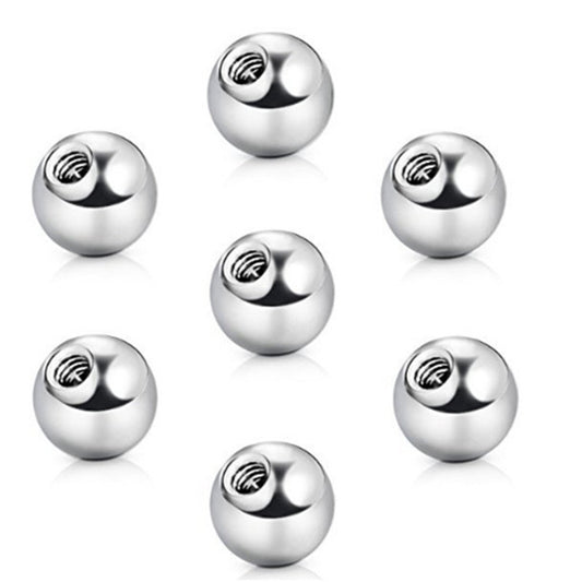 Steel External Thread Ball Fit Labret Tongue Pin Replacement Stud Earrings