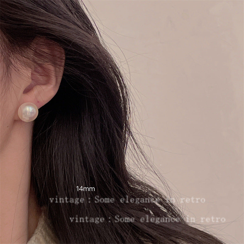 Women's Mosquito Coil Ear Clip High-grade Steamed Bread Pearl Minority Earrings