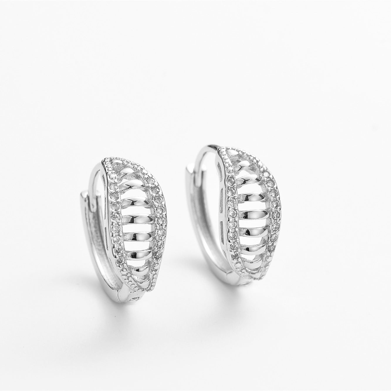 Fashion Zircon Geometric Clip Light Luxury High-grade Ear Buckle