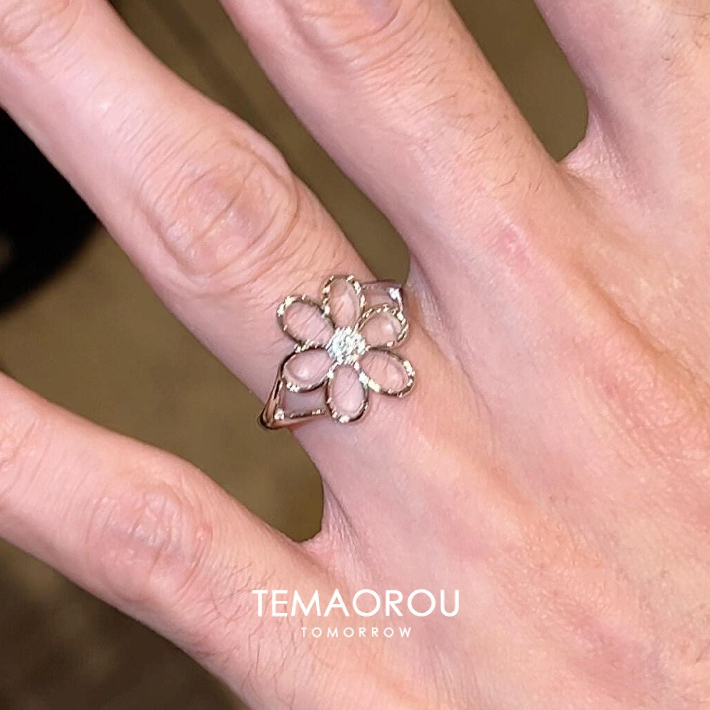 Zircon Simple Female Opening Adjustable Index Finger Light Luxury Rings