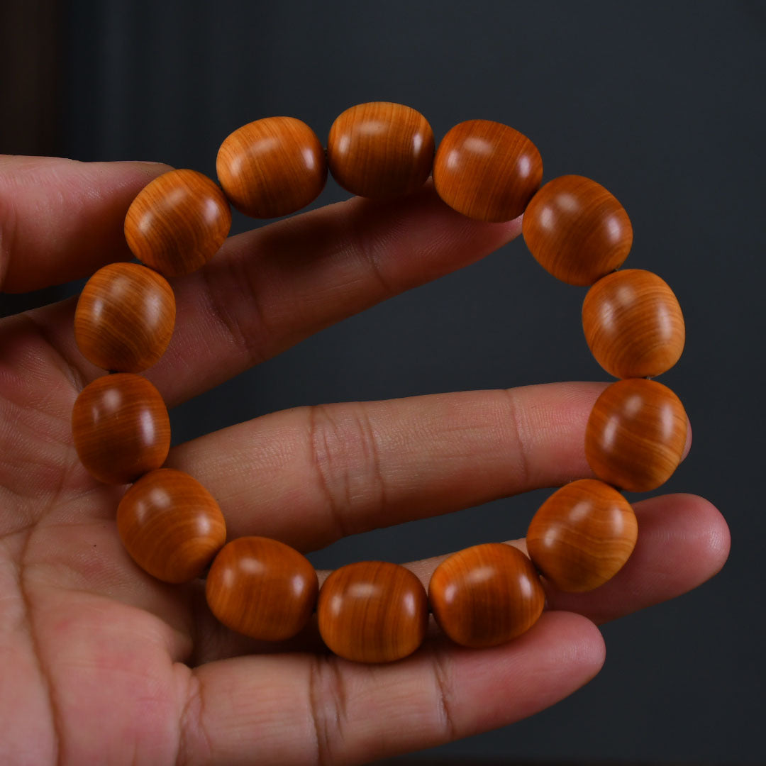 Women's & Men's Arborvitae Lightning Transparent Buddha Beads Live Studio Drainage Temple Bracelet