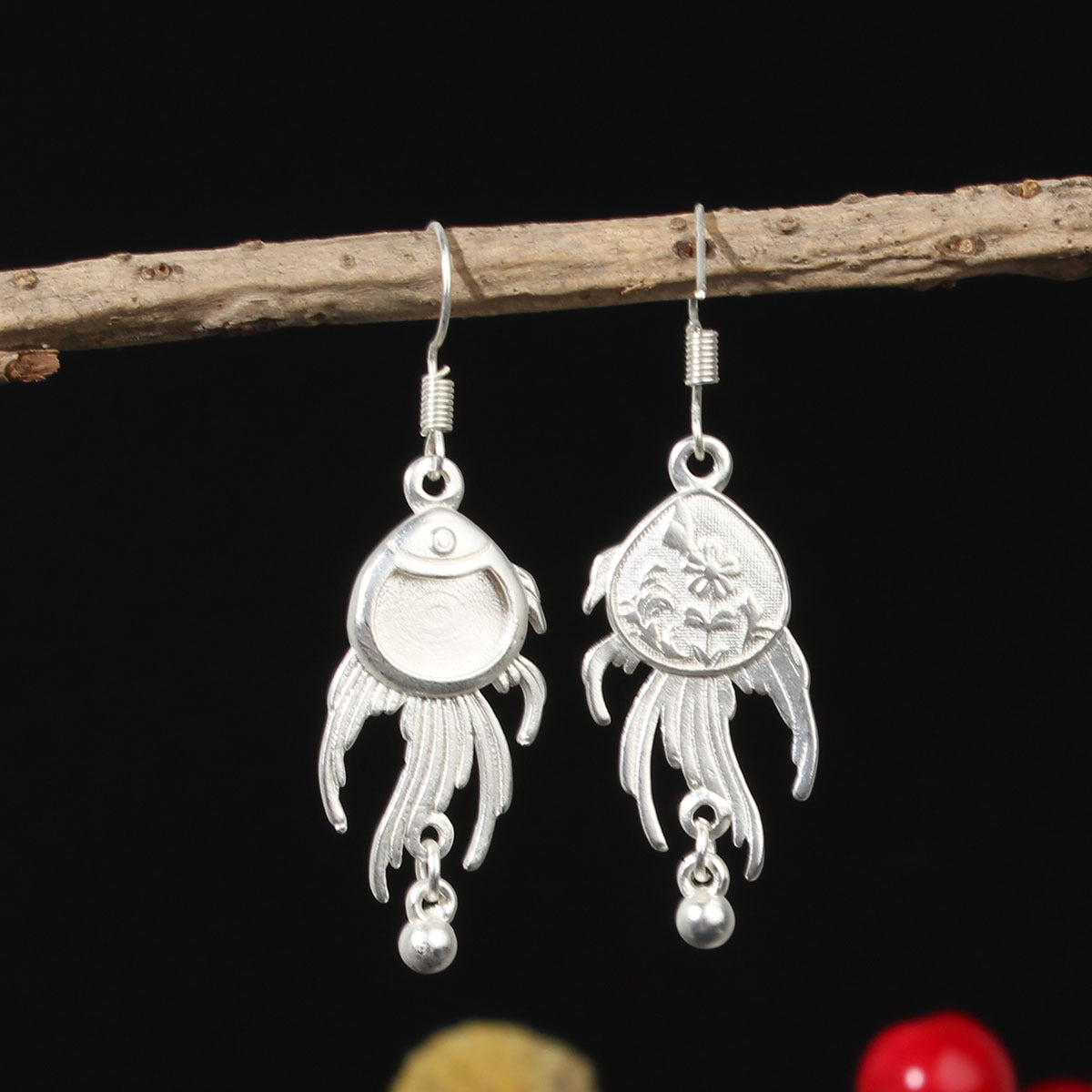 Ethnic Minority Style Handmade Miao Sier Earrings