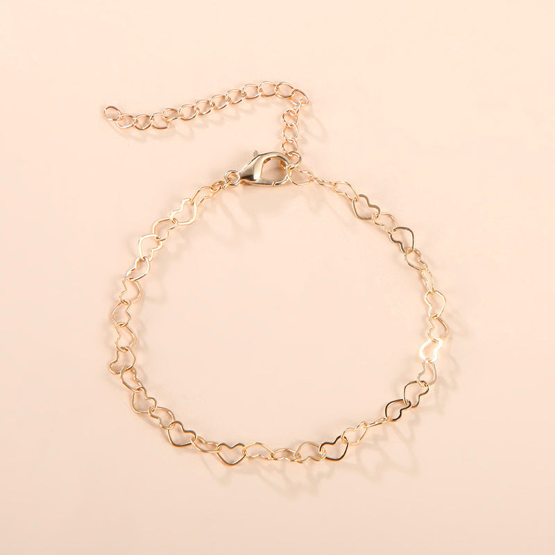 Women's Popular Simple Hollow Love Heart For Bracelets