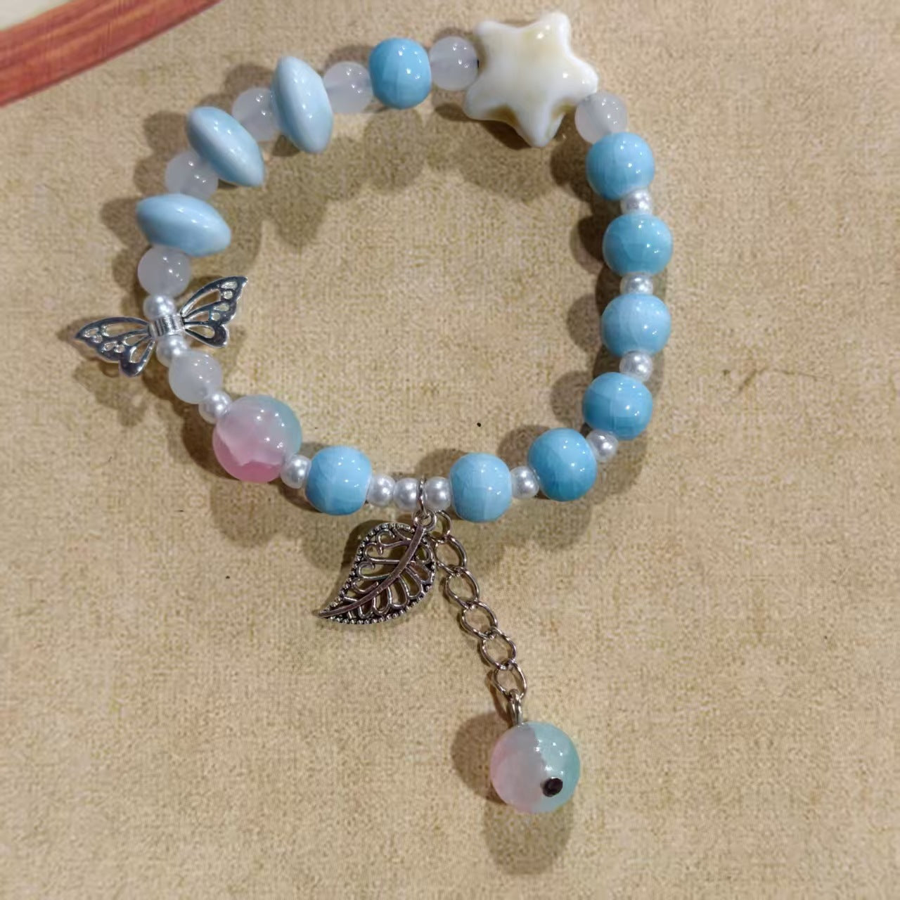 Artistic Handmade Ceramic Single Circle Ethnic Bracelet