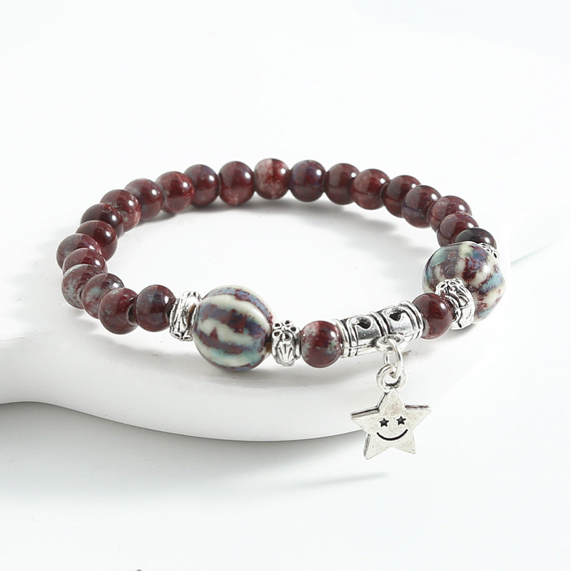 Ethnic Style Ceramic Beaded Artistic Ancient Bracelet