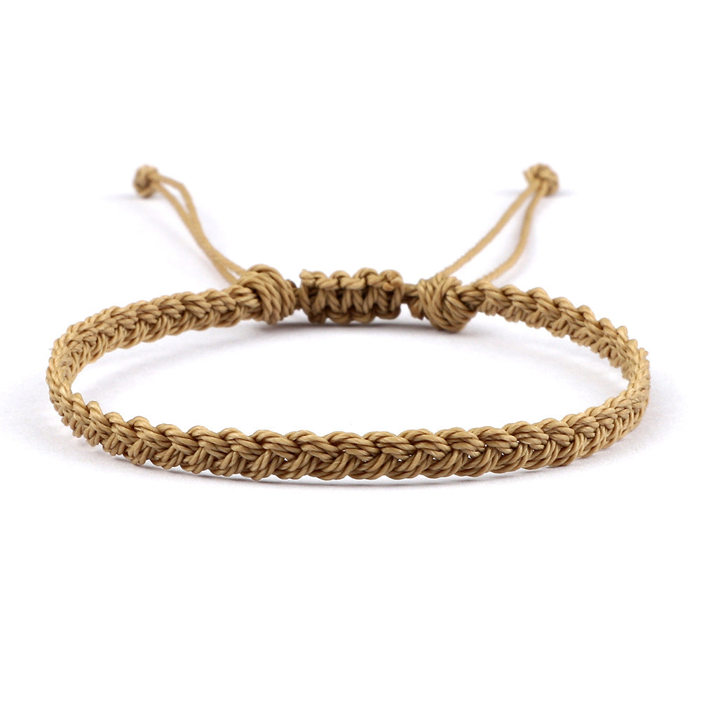 Creative Twist Weave Taiwanese Wax Handmade Hand Unisex Twin Bracelet