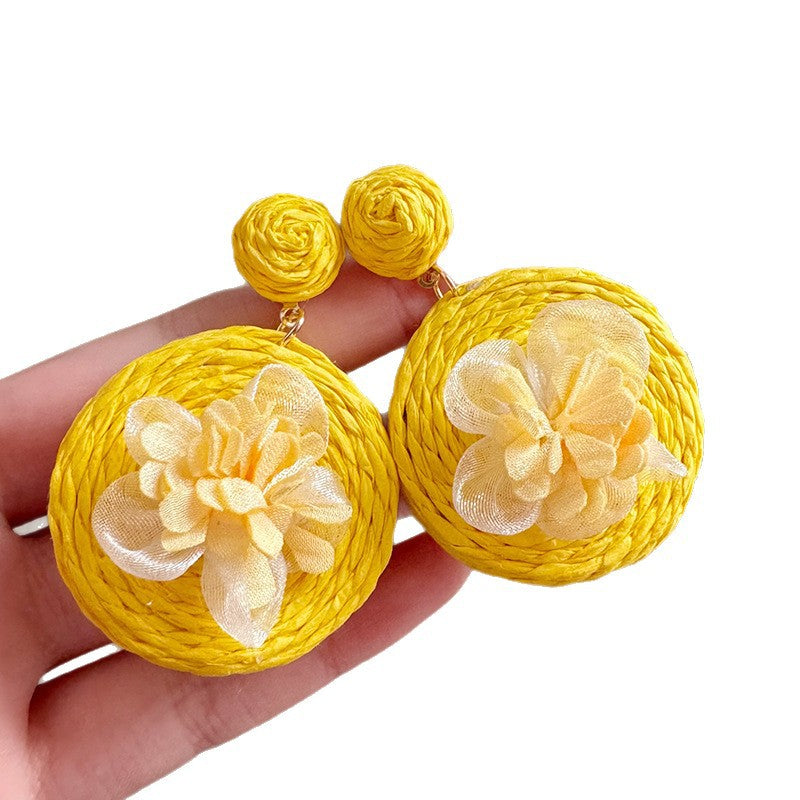 Fairy High Sense Vacation Style Elegant Fashionable Wearing Modified Face Earrings