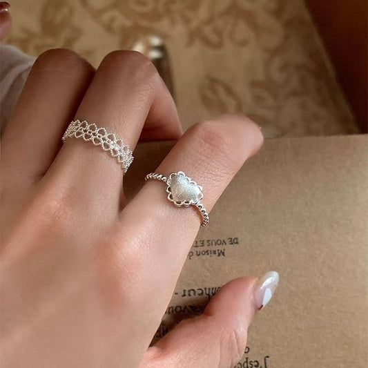 Love Heart-shaped Niche Personality High-grade Hollow Index Finger Temperament Wild Ring