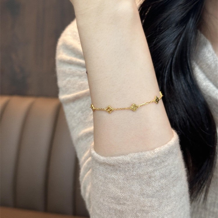 Women's Laser Lucky Four-leaf Clover Exquisite High-grade Bracelets