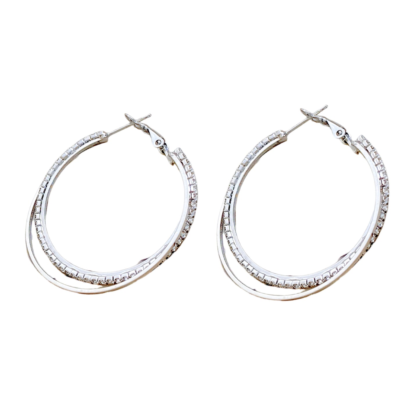 Circle Round Female Sier Needle Temperament Earrings