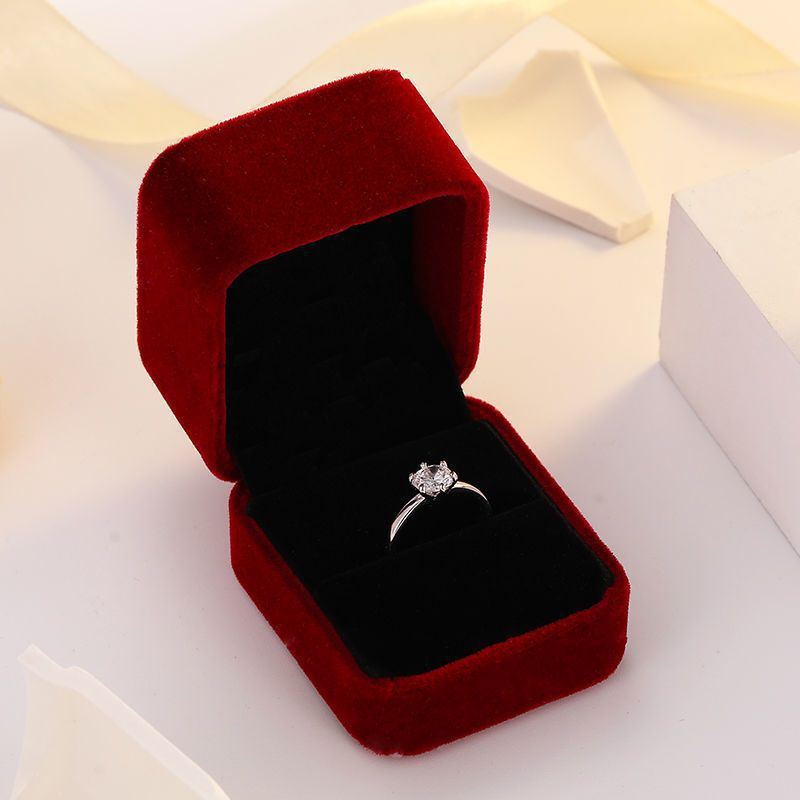 Couple Wedding Simulation Diamond Open Mouth Proposal Fake Female Male Ring