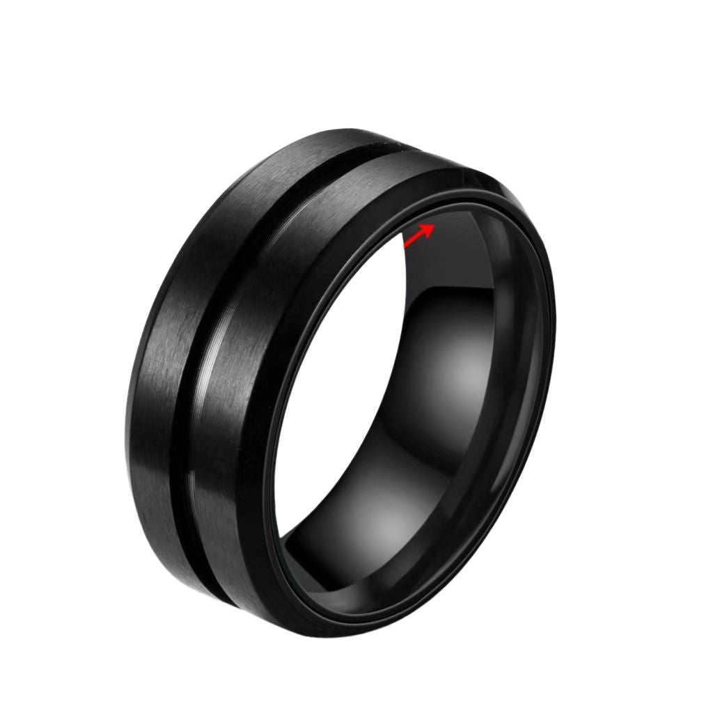 Men's Hip Hop Fashion Rotating Cold Niche Ring