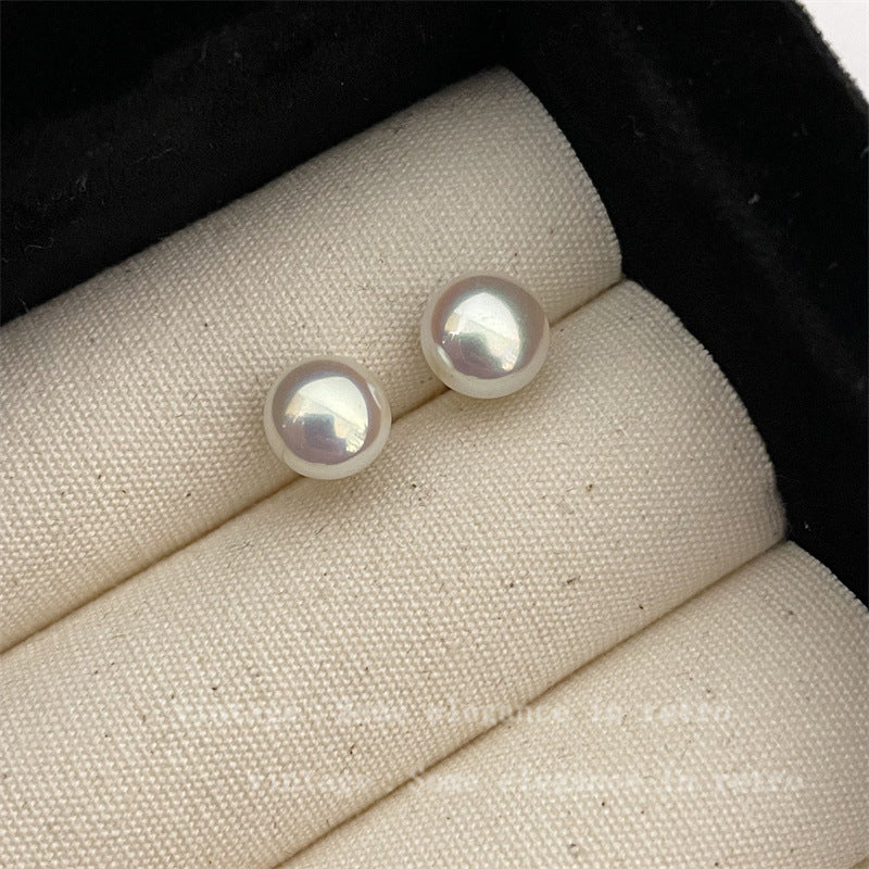 Women's Mosquito Coil Ear Clip High-grade Steamed Bread Pearl Minority Earrings