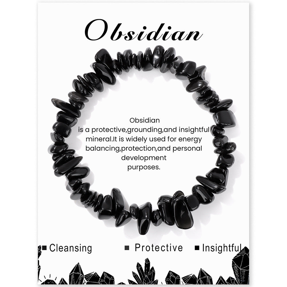 Women's Natural Stone Chain Simple Cute Color Bracelets