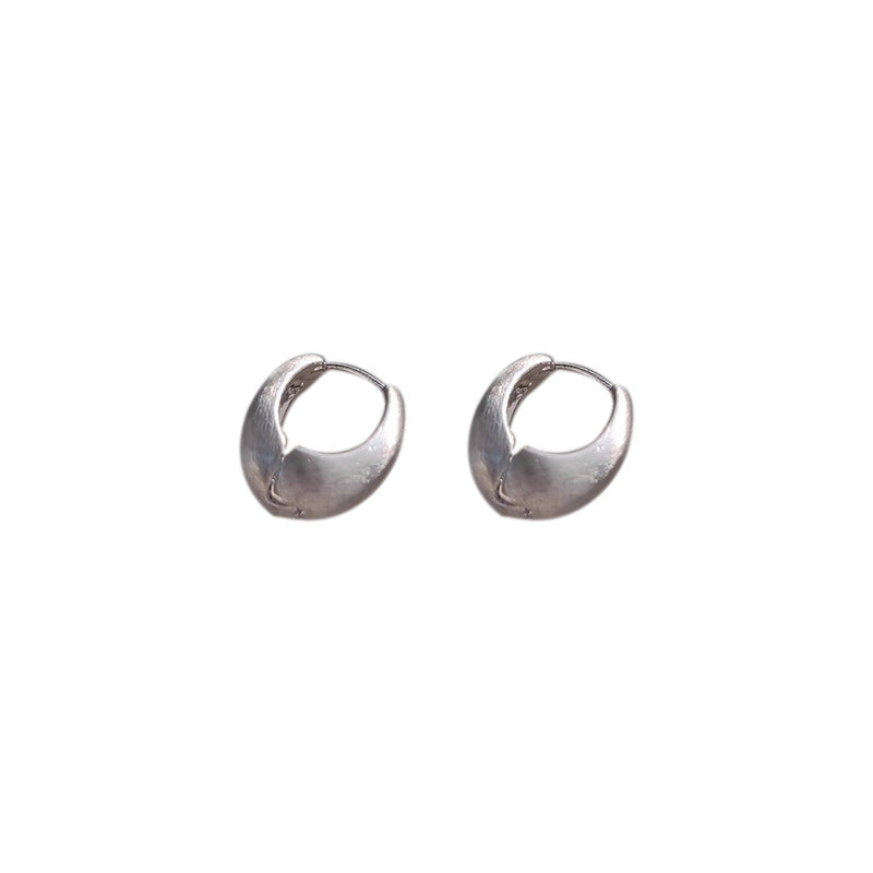 Brushed Frosted Metal Ear Cuff Versatile Earrings