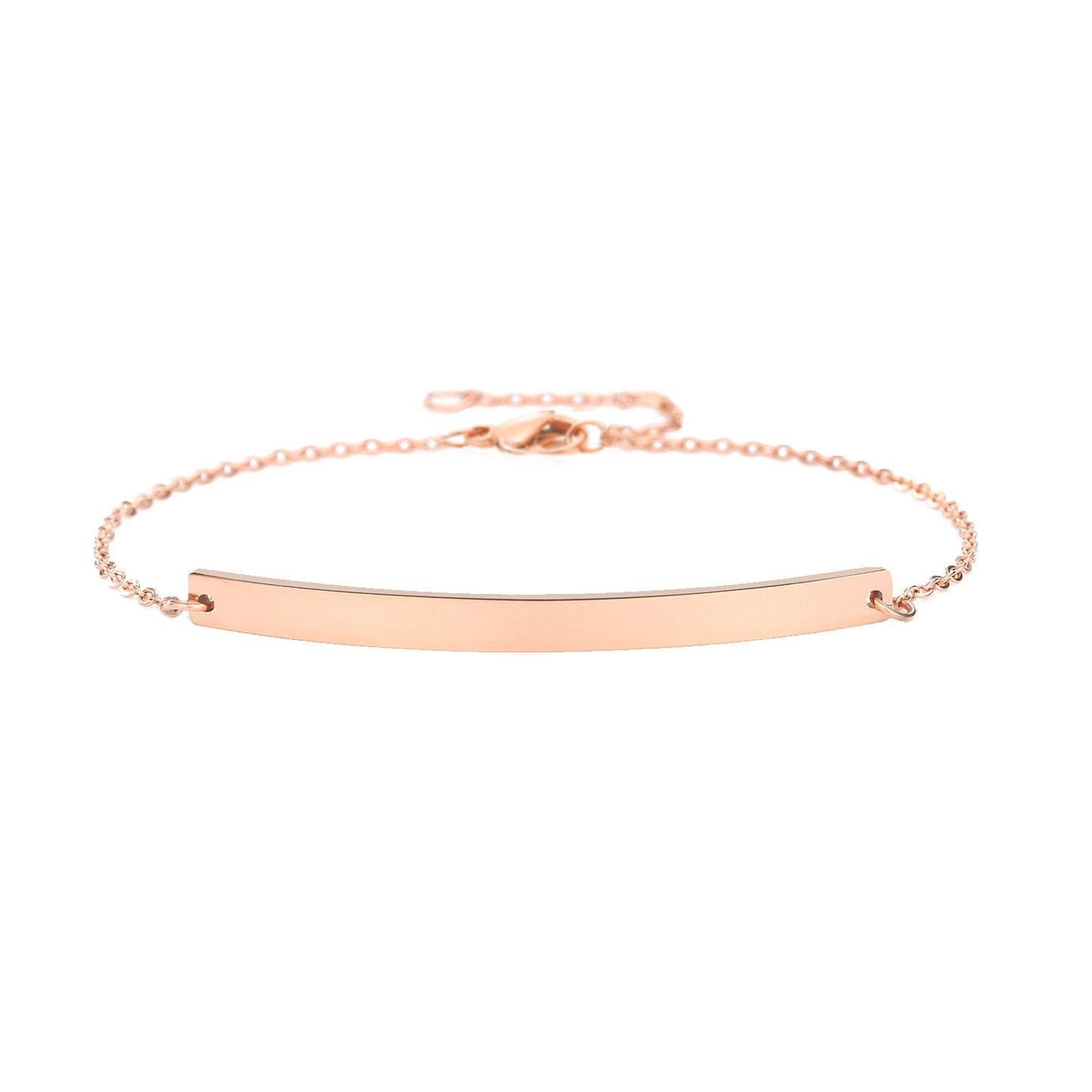 Simple Stainless Steel Geometric Long Strip Brace Lace Can Carve Bracelets