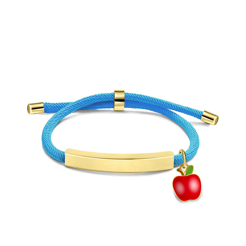 Material Red Apple Accessories Gift Lettering Bracelets