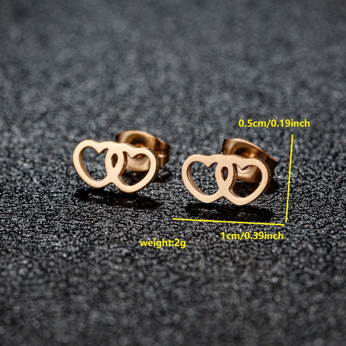 Small Animal Cat Plaid Bird Ear Geometry Stud Earrings