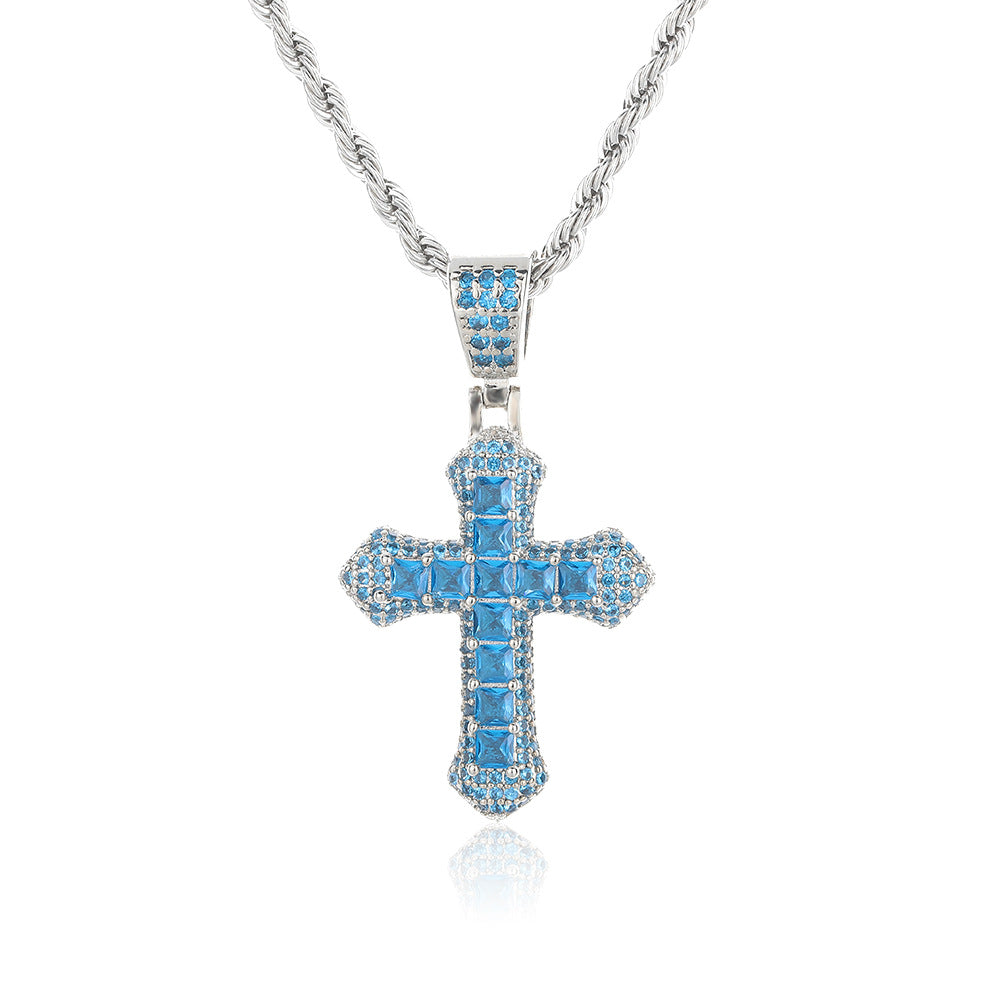 Women's & Men's Cross Hip Hop Full Rhinestone Zircon Necklaces