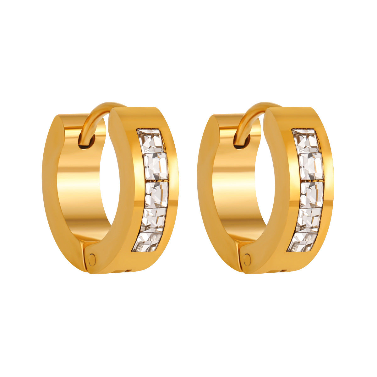 Women's Style Light Luxury Minority Square Diamond Clip Fashion Ear Buckle