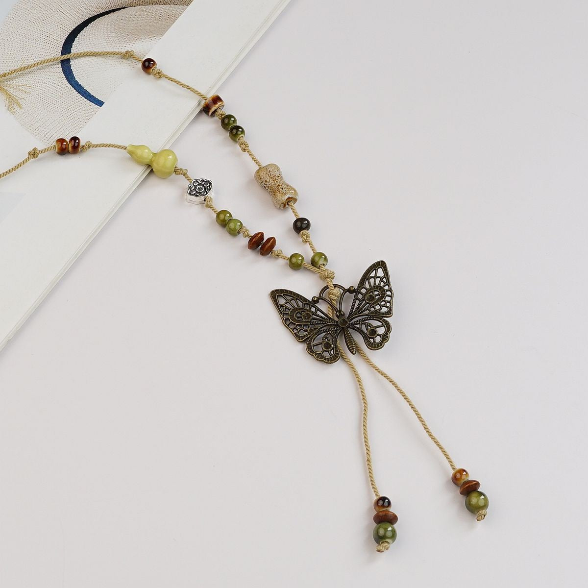 Style Personalized Trendy Ceramic Geometric Colorful Fish Long High-grade Necklace