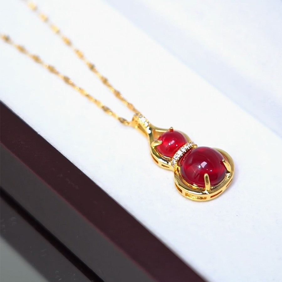 Gourd High-grade Light Luxury Gem Female Clavicle Chain Fashion Design Necklaces