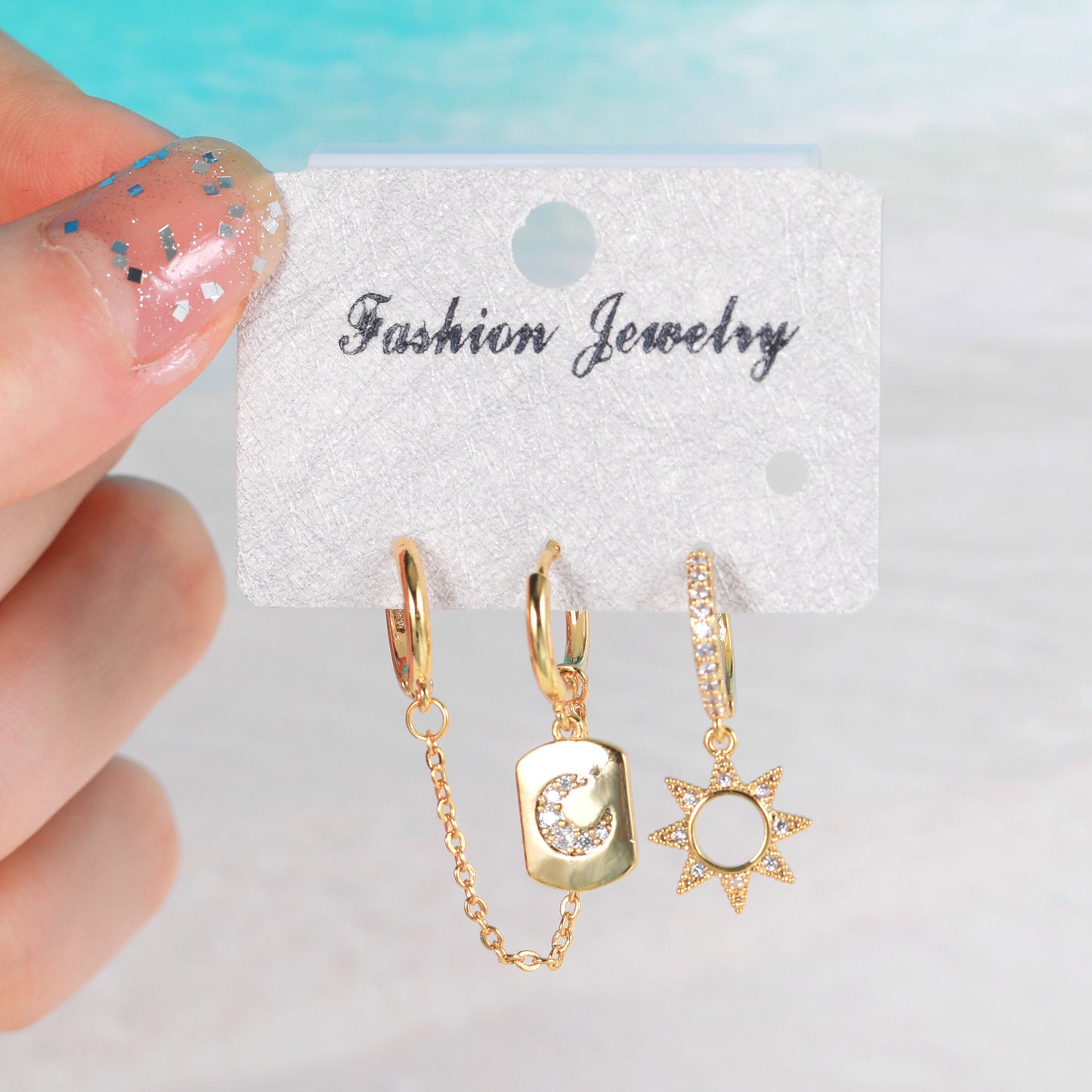 Women's Korean Style Fashion Hot Match Copper Zirconium Finely Earrings