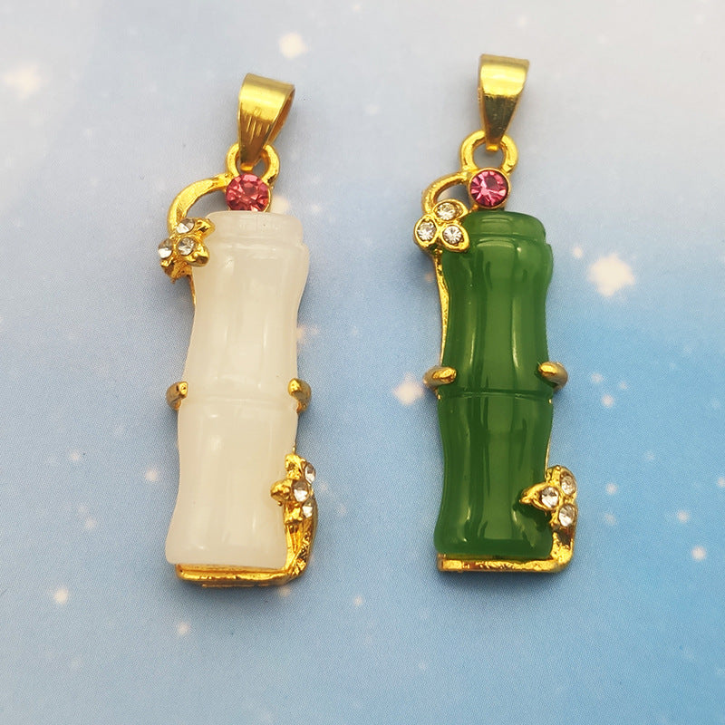 Women's & Men's Alluvial Gold Avalokitesvara Buddha Emerald Plated Pendants