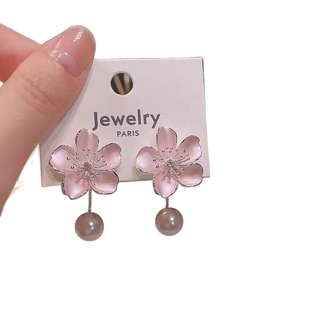 Women's Cherry Blossom Beads Gentle Sweet Elegance Atmosphere Feeling Exquisite Rings