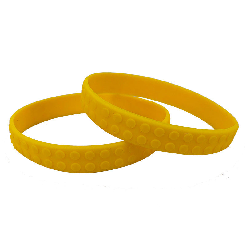 Children's Building Block Party Silicone Rubber Decorative Color Simple Gifts Bracelet