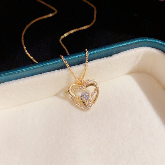 Women's Light Luxury Full Diamond Elegant Versatile Clavicle Necklace