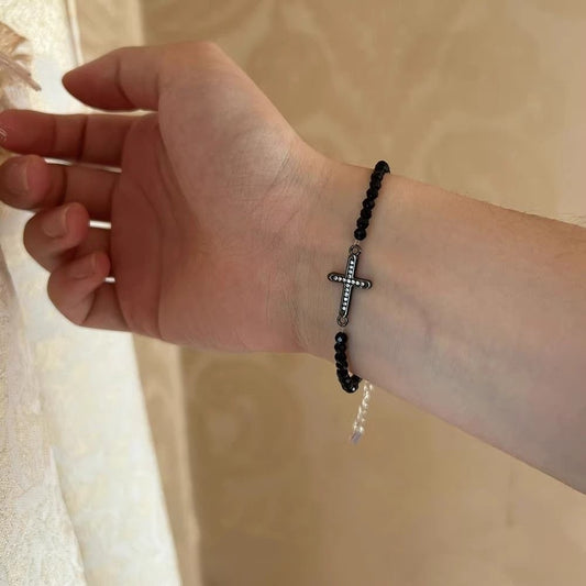 Cross Style Niche Zinc Alloy Woven Hand Strap Good Friend Bracelets