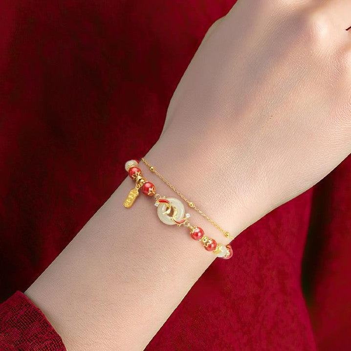 Koi Good Luck Safety Buckle Female Bracelet
