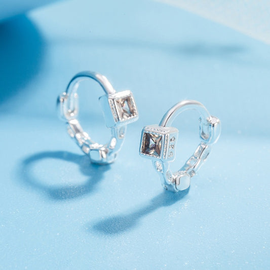 Women's Cube Sugar Zircon Light Luxury Minority Design Ear Buckle