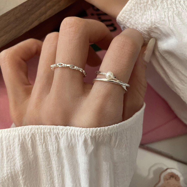 Style Niche Design High-grade Pearl Female Live Broadcast Fashion Personalized Ring