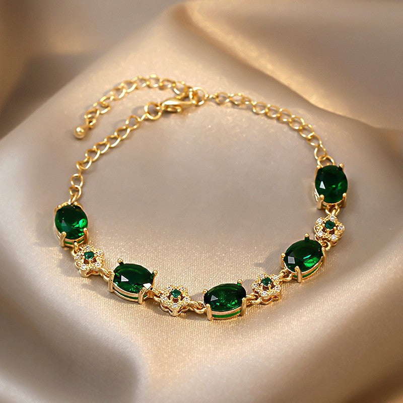 Women's Heart-shaped Zircon Adjustable Simple Fashion Light Luxury Bracelet